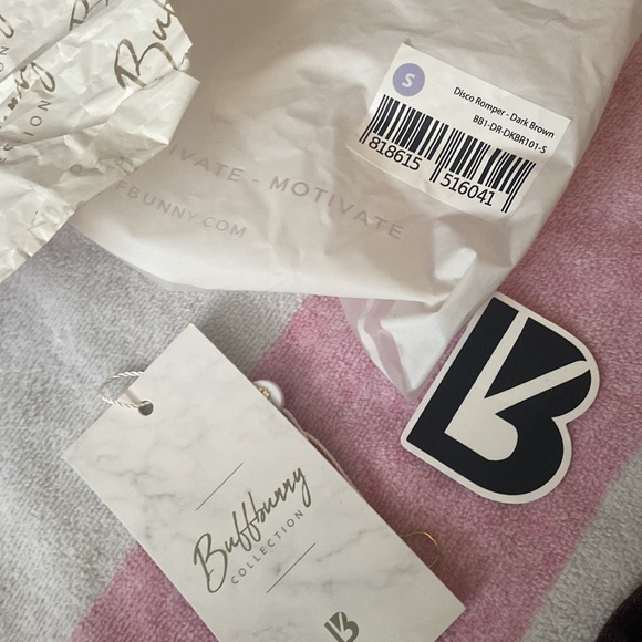 NWT sz S dark brown disco romper - Picture 2 of 5